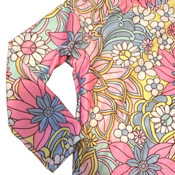 Wonder Nation Baby Girl Long Sleeve Rash Guard Swimsuit UPF 50.  12Months NWT - Picture 3 of 6